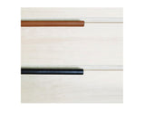 100% Genuine Leather Door Knob Cabinet Kitchen Drawer Handle Pull laundry gold - Side View