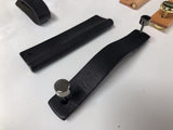 100% Genuine Leather Door Knob Cabinet Kitchen Drawer Handle Pull laundry gold - 45-Degree Angle