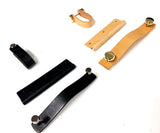 100% Genuine Leather Door Knob Cabinet Kitchen Drawer Handle Pull laundry gold - Close-Up Angle