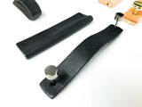 100% Genuine Leather Door Knob Cabinet Kitchen Drawer Handle Pull laundry gold - Extra Image