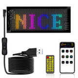 Programmable LED Matrix Panel Flexible Screen IP65 with APP Control 70*173mm - Front View