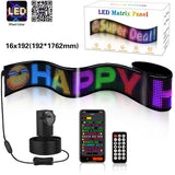 Programmable LED Matrix Panel Flexible Screen IP65 with APP Control 192*1762mm
