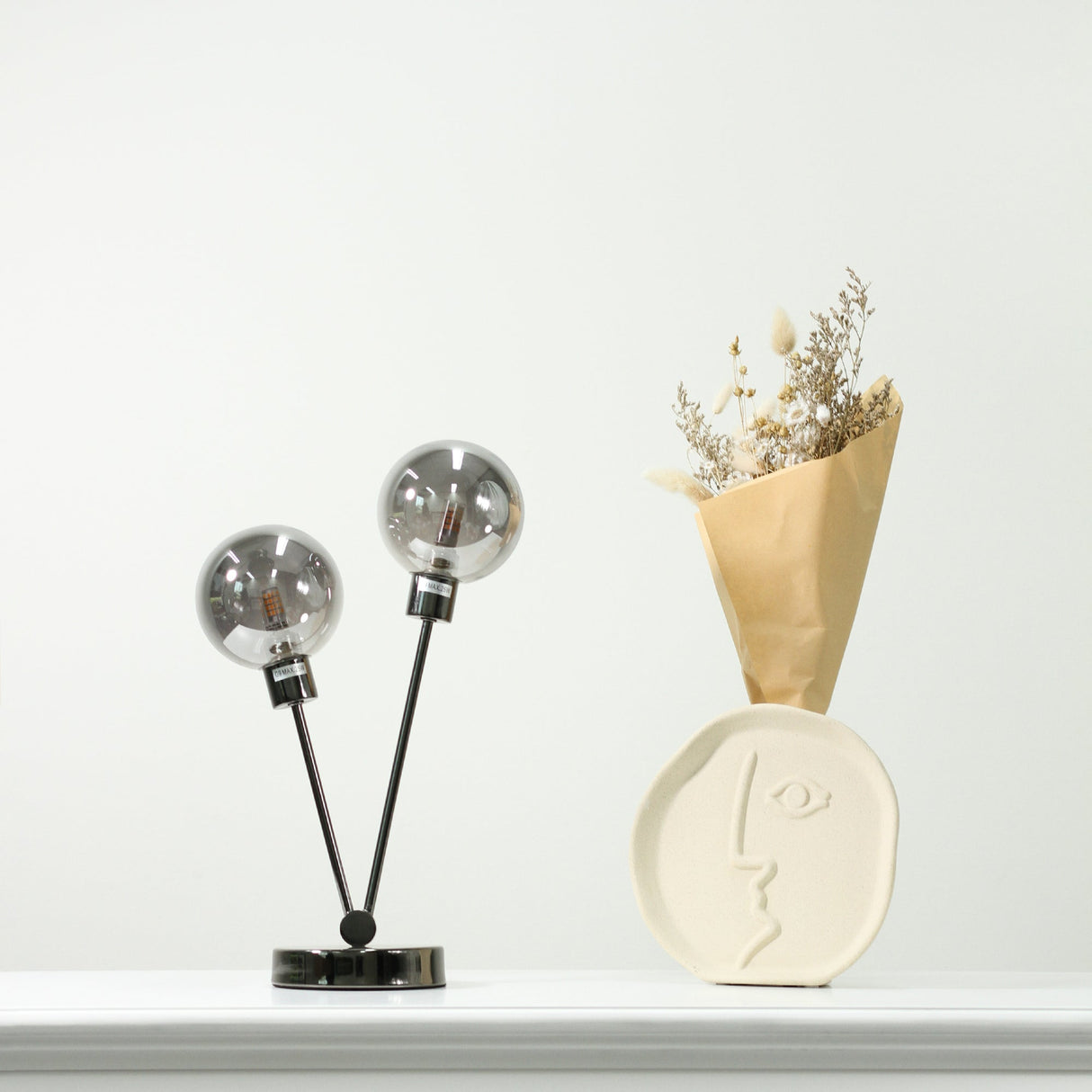 Grette Modern Black Chrome Table Light