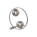Contemporary Chrome Sphere Table Lamp - Top-Down View