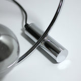 Contemporary Chrome Sphere Table Lamp - Close-Up Angle