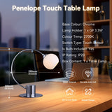 Penelope Touch Table Lamp - Chrome - Top-Down View