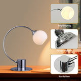 Penelope Touch Table Lamp - Chrome - 45-Degree Angle
