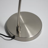 Sarla Modern Adjustable Table Lamp - Satin Chrome Finish - Top-Down View