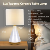 Lux Tapered Ceramic Table Lamp - Top-Down View