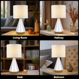 Lux Tapered Ceramic Table Lamp - Close-Up Angle