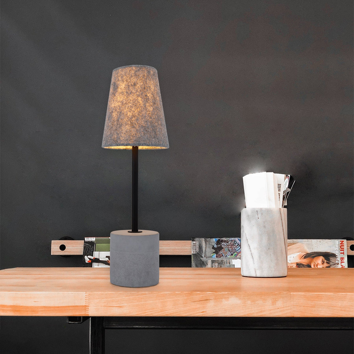 Industrial Elegance: Jerome Grey Table Lamp