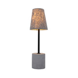 Industrial Elegance: Jerome Grey Table Lamp - Side View
