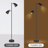 Audrey Adjustable Floor Lamp - Sleek Black Design - Rear View