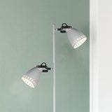 Audrey Adjustable Dual-Head Floor Lamp - White