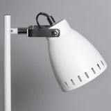 Audrey Adjustable Dual-Head Floor Lamp - White - Side View