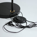 Yvette Natural Rattan & Black Metal Floor Lamp