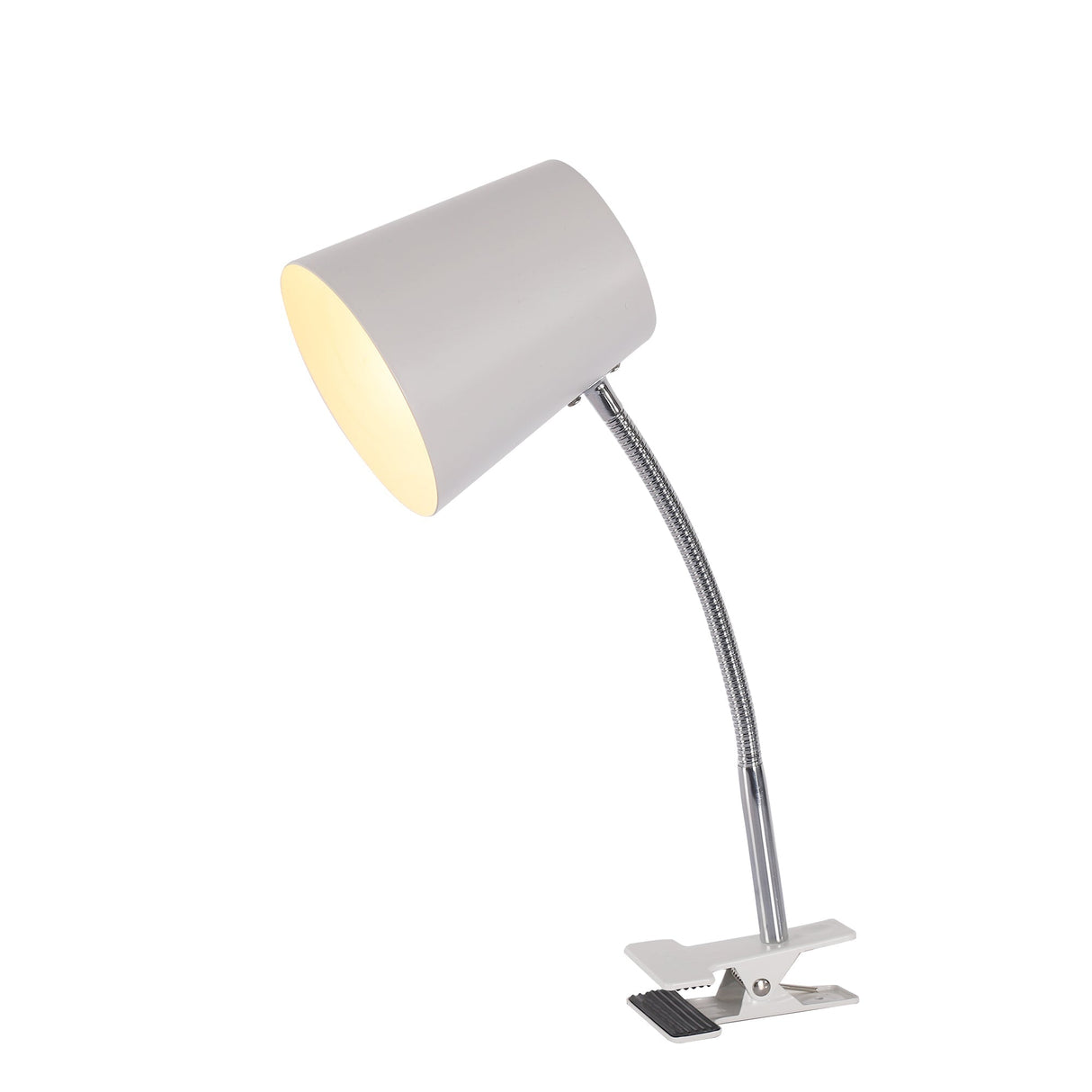 Ellie Adjustable Clip-On Table Lamp in White