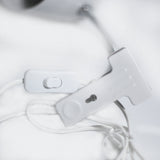 Ellie Adjustable Clip-On Table Lamp in White - Side View