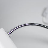 Ellie Adjustable Clip-On Table Lamp in White - Top-Down View