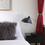 Modern Black Abby Table Lamp - Top-Down View