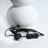 Elegant White Ceramic Table Lamp with Spindle Neck Design - Side View