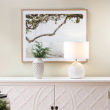Boden White Gloss Ceramic Table Lamp - Front View