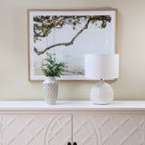 Boden White Gloss Ceramic Table Lamp - Side View