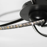 Irie Dimmable 3 Lights LED Ceiling Light - Black - Side View