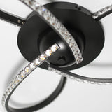 Irie Dimmable 3 Lights LED Ceiling Light - Black - Top-Down View