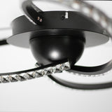 Irie Dimmable 3 Lights LED Ceiling Light - Black - 45-Degree Angle