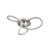 Irie Dimmable 3 Lights LED Ceiling Light - Chrome - Front View