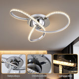 Irie Dimmable 3 Lights LED Ceiling Light - Chrome - Close-Up Angle