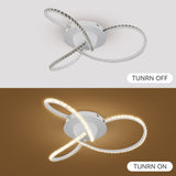 Irie Dimmable 3 Lights LED Ceiling Light - White - Low Angle