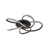 Irie Dimmable 5 Lights LED Ceiling Light - Black - Front View