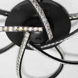 Irie Dimmable 5 Lights LED Ceiling Light - Black - Side View