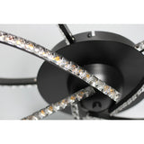 Irie Dimmable 5 Lights LED Ceiling Light - Black - 45-Degree Angle