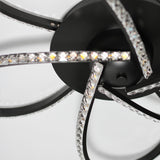 Irie Dimmable 5 Lights LED Ceiling Light - Black - Rear View