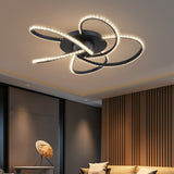 Irie Dimmable 5 Lights LED Ceiling Light - Black - Close-Up Angle
