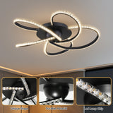 Irie Dimmable 5 Lights LED Ceiling Light - Black - Extra Image