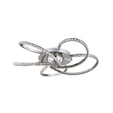 Irie Dimmable 5 Lights LED Ceiling Light - Chrome - Front View