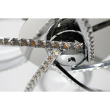 Irie Dimmable 5 Lights LED Ceiling Light - Chrome - Top-Down View