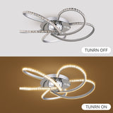 Irie Dimmable 5 Lights LED Ceiling Light - Chrome - Low Angle
