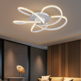 Irie Dimmable 5 Lights LED Ceiling Light - White - Close-Up Angle