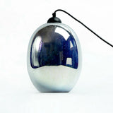 Moravian Glass Oval Pendant Light - Copper - Front View