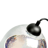Moravian Glass Oval Pendant Light - Copper - Top-Down View