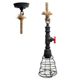 Rustic Industrial Pipe Pendant Light - Antique Finish