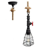 Rustic Industrial Pipe Pendant Light - Antique Finish