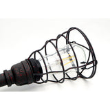 Rustic Industrial Pipe Pendant Light - Antique Finish - Side View