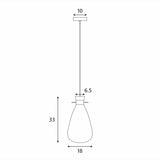 Orson Grey Glass Teardrop Pendant Light