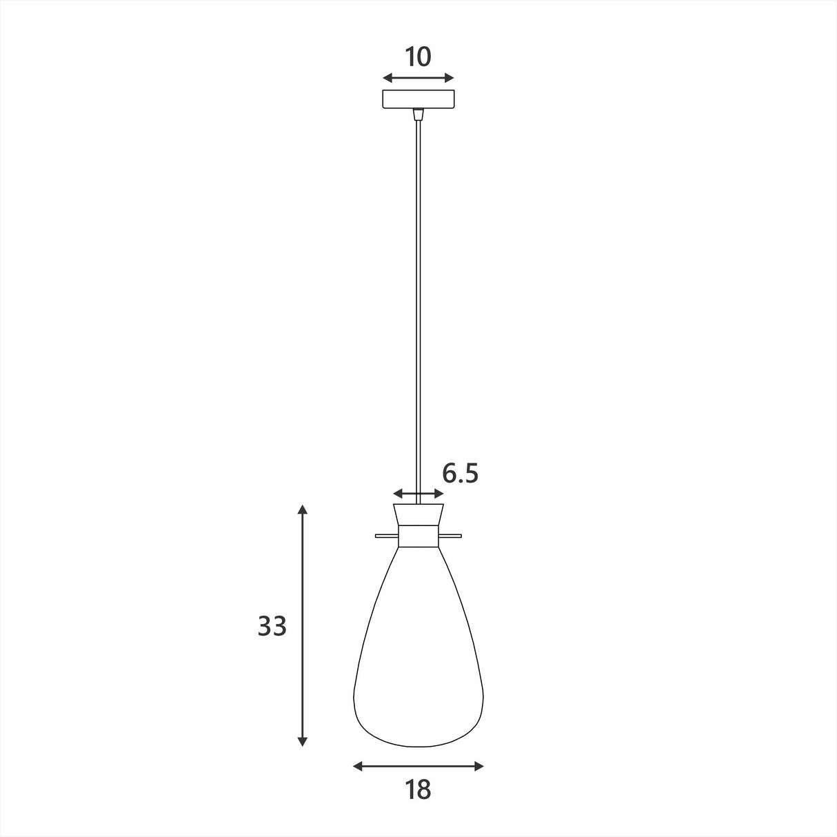 Orson Grey Glass Teardrop Pendant Light